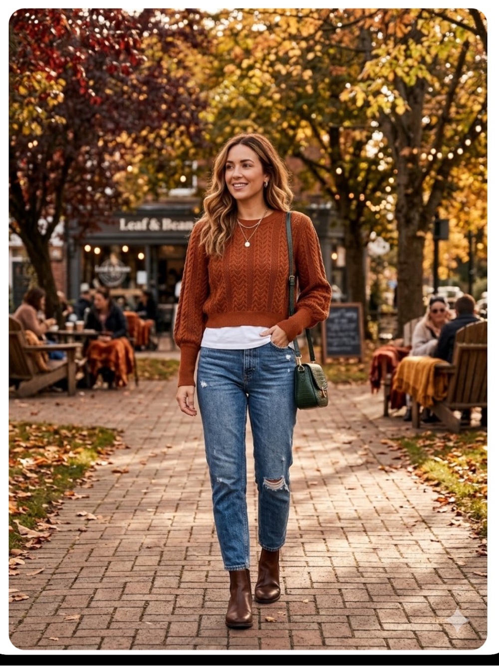 - Burnt orange sweater -such a cute knit !Gorgeous sweater-Brave Soul-Sz M 🧡